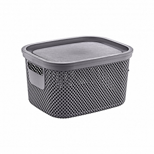 Корзинка NICKEL тёмно-серая 3л 15.5х22.3х13см