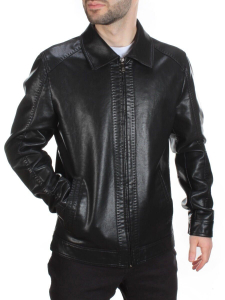 222 BLACK Куртка из эко-кожи мужская