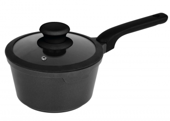 820-018 Ковш 2,2л с крышкой 18см MYSTERY в под.уп.(х8)Алюминий