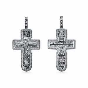 Крест из серебра литье частичное чернение