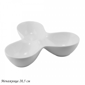 118-051 Менажница 20,5х4,5см BIANCO в под.уп.(х16)Фарфор