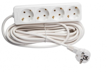 Удлинит.ПВС с зазем.10м 4 РОЗЕТКИ !
