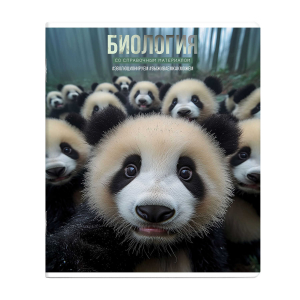 Тетрадь предметная арт. 69839/ БИОЛОГИЯ /48 л., А5+, вн.блок - клетка, выборочный ТВИН УФ-лак,