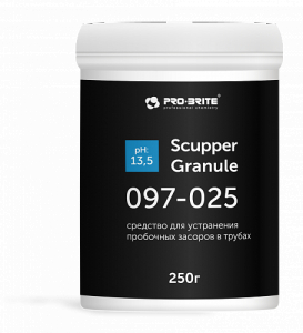 SCUPPER GRANULE Гранулы для удаления пробочных засоров в сточных трубах 0,25л