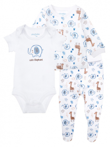 Комплект для мальчика: боди, кофта, ползунки