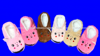 6 ПАР - Носки-тапочки с мехом Мордочки ЖЕНСКИЕ № 2