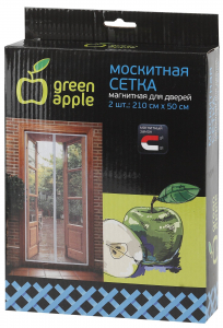 Магнитная сетка на дверь, 2 шт, 210х50 см, Green Apple