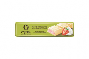 «O'Zera», шоколадный батончик  White & Strawberry cream, 45 г (упаковка 30 шт)