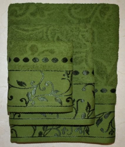 Набор махровых полотенец жаккард 