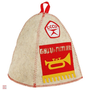 Шапка банная с аппликацией 