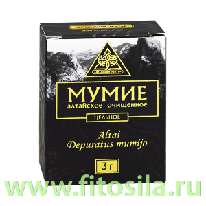 Мумие очищенное цельное - БАД, 3 г, т. м. 