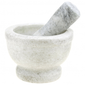 Ступка 400мл натуральный камень д12см h12,3см, с пестиком 4,5х14см (Китай)