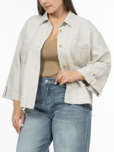 Куртка-рубашка изо льна и хлопка