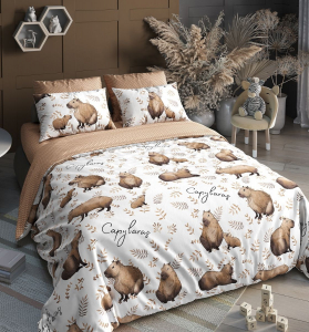 Комплект постельного белья Капибары Поплин