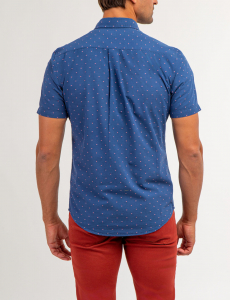 SWISS DOT POPLIN SHORT SLEEVE SHIRT