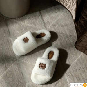 TOGAS РЕЙНАЛЬ экрю Женские Меxовые тапочки размер 38-39