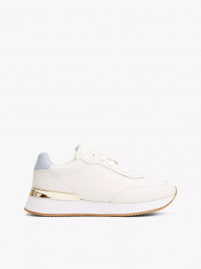 Leather Contrast Heel Sneaker