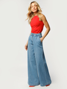 Джинсы из тонкого денима с эластаном