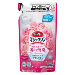 KAO Toilet Magiclean Deodorant Clean Elegant Rose Чистящее и дезодорирующее средство для туалета, аромат роз, мягкая упаковка, 300 мл