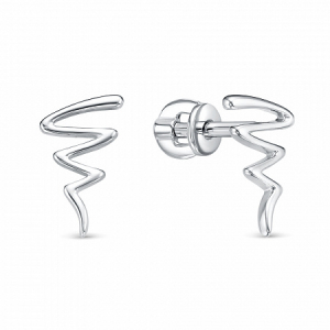 Серьги родированные серебро 925*