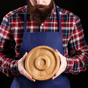 Блюдо для подачи Доброе дерево «Вселенная», d=20 см, массив ясеня