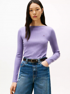 Ribbed Boatneck Top