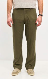 Брюки лен P511-0852 khaki