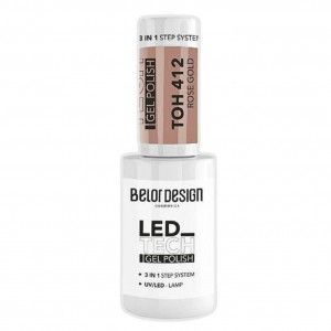Гель для ногтей  Led Tech BelorDesign золотой  412 Rose Gold стойкость,цвет