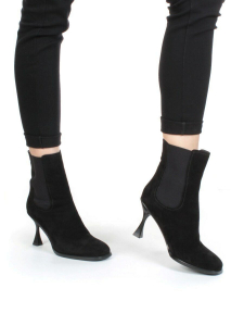 04-E29W-17B BLACK Ботильоны зимние женские (натуральная замша, натуральный мех)