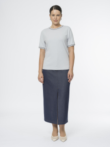 Футболка с кантом из вискозной рибаны