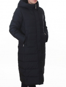 2037 DK. BLUE Пальто зимнее женское (200 гр. холлофайбер)