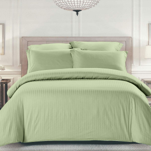 Пододеяльник Жемчужина олива страйп-сатин