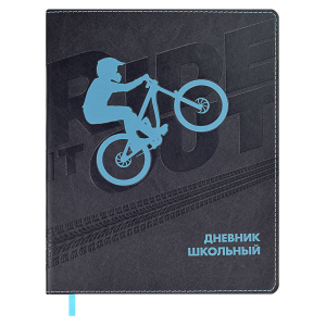 Дневник школьный, формат А5+, 48л., мягкий переплёт, искусственная кожа 