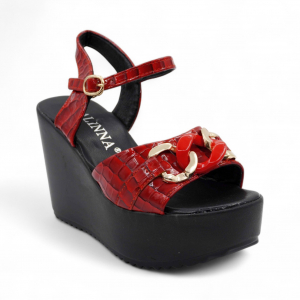 Босоножки на платформе L3-14HS красные