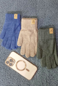 Перчатки подростковые 0241, шерсть (цвета в ассортименте)