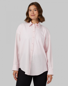 WOMEN'S OVERSIZED COTTON LONG SLEEVE BUTTON-UP