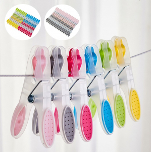 Усиленные прищепки с силиконовыми вставками 30 шт. 8,5*4 см.