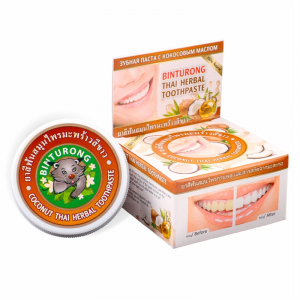 Тайская зубная паста с Кокосовым маслом. Binturong