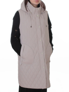 A-606 GRAY/BEIGE Жилет утепленный женский (50 гр. синтепон)