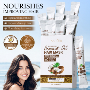 Питательная маска для волос с кокосовым маслом SADOER Coconut Oil Hair Mask, 10 гр