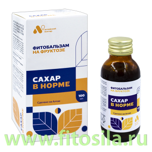 Фитобальзам на фруктозе  Сахар в норме фл.100 мл, в инд. уп. БАД 