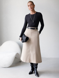 Юбка  из эластичного микро-вельвета