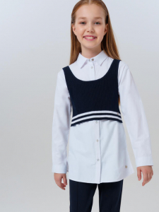 Комплект для девочки: блузка, жилет