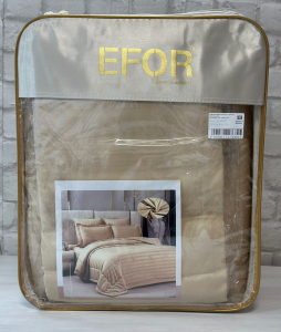 КПБ EFOR SATIN модель 2 с одеялом капучино евро