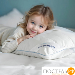 MedSleep SKYLOR Подушка детская стеганая 40х60,1пр,хлопок/лен/микровол.