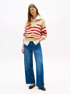Medium Wash High-Rise Wide-Leg Jean