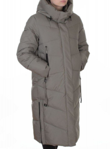 A73 GRAY/GREEN Пальто зимнее женское (200 гр. холлофайбер)