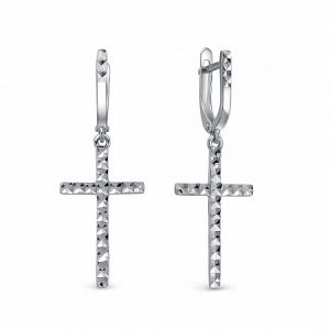 Серьги родированные серебро 925*