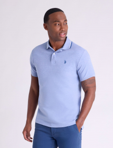 SLIM FIT TIPPED INTERLOCK POLO SHIRT