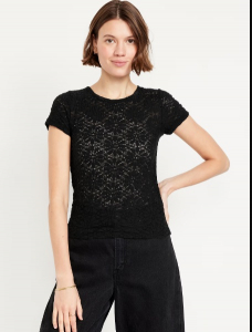 Lace Crew-Neck Top
